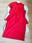 Elegancka czerwona sukienka 3XL 46 wesele impreza chrzciny plus size