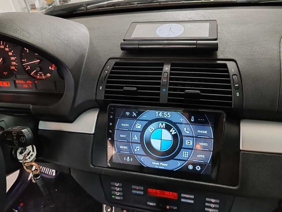 (NOVO) Rádio 2DIN BMW E39 • X5 • [4+32GB] • Android GPS • 520 E53 530