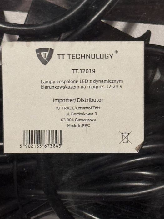 Lampy LED na magnes TT Technology – komplet, nowe