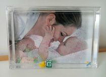 Ramka wodna na zdjęcie dziecka 10 x 15 cm z brokatem