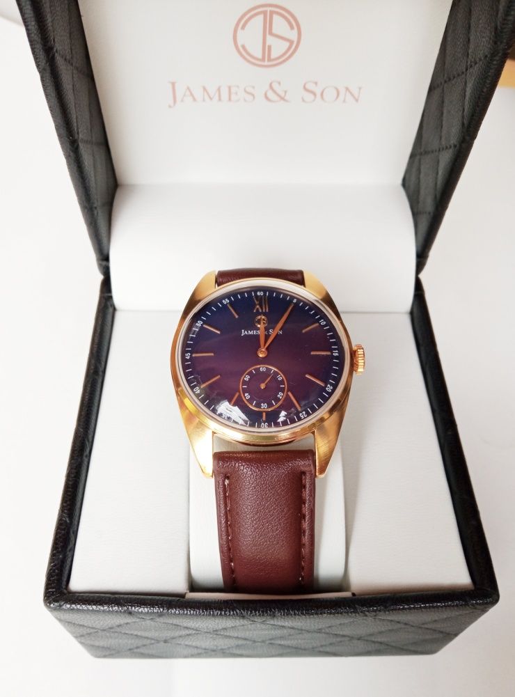 Zegarek klasyczny vintage James & Son retro seiko-epson pasek