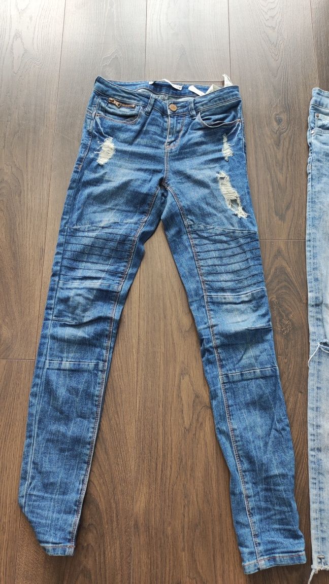 Spodnie jeansowe 34/32 skinny 3 pary