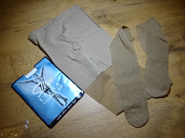 Rajstopy bezowe nowe wzmacniane majtki XL