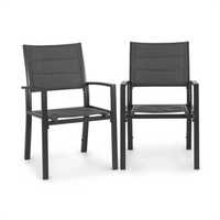 Torremolinos, krzesła ogrodowe, 2 szt., aluminium, ComfortMesh P154