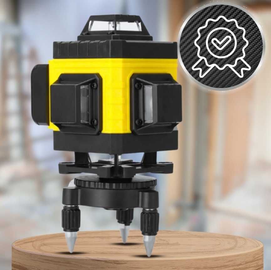 Poziomica Laserowa 4D Linii Krzyżowa 360 Zestaw Laser Statyw Bateria