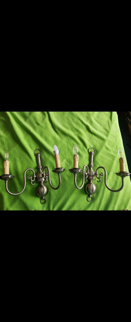 Candeeiro estanho lustre de parede vintage