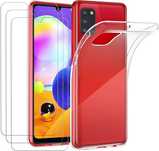 Zestaw Silikonowe Plecki + 3szt Folia Ochronna 9H Samsung Galaxy A31