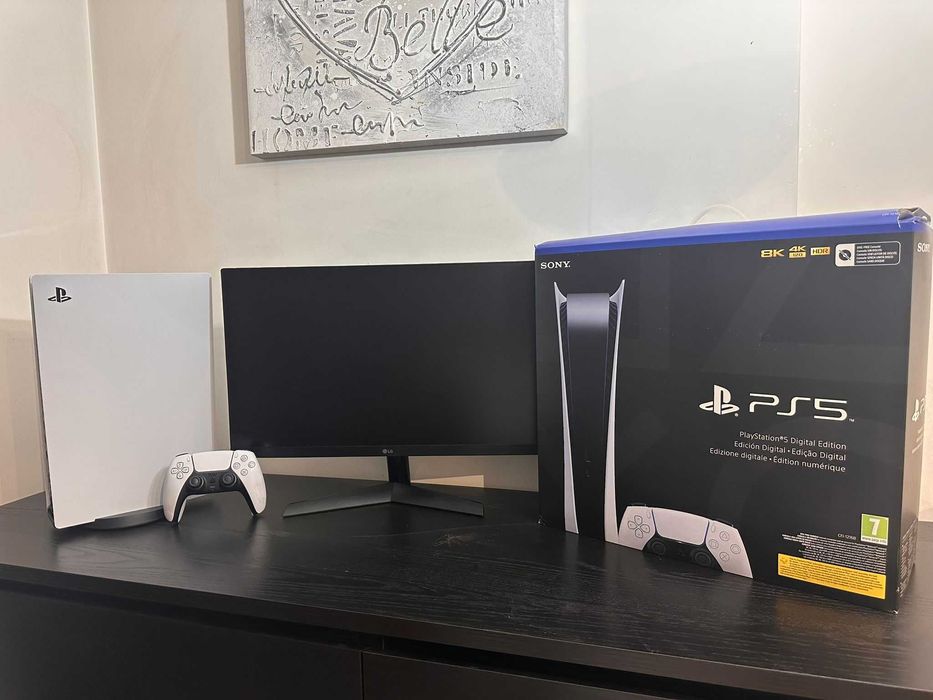 PS5 Digital + Monitor Monitor LG 144hz + Comando PS5
