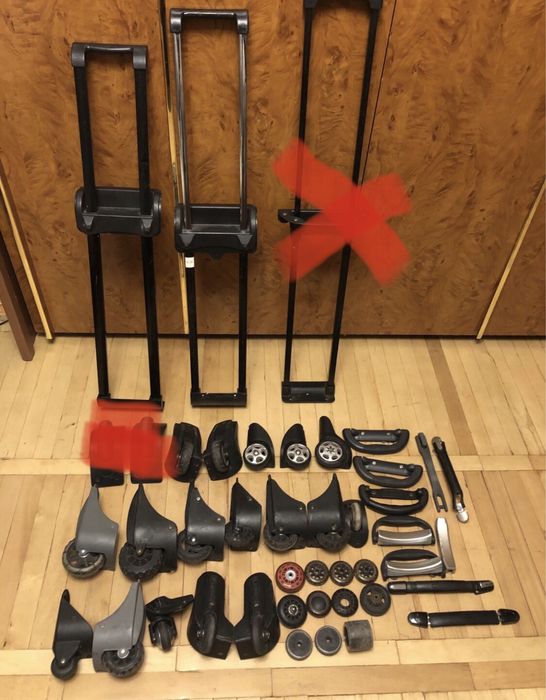 Запчастини для валізи-чемодана,колеса,ручки ,ніжки