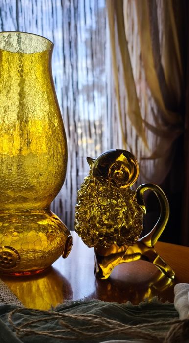 Статуэтка фигурка скульптура подсвечник свічник цветное стекло винтаж