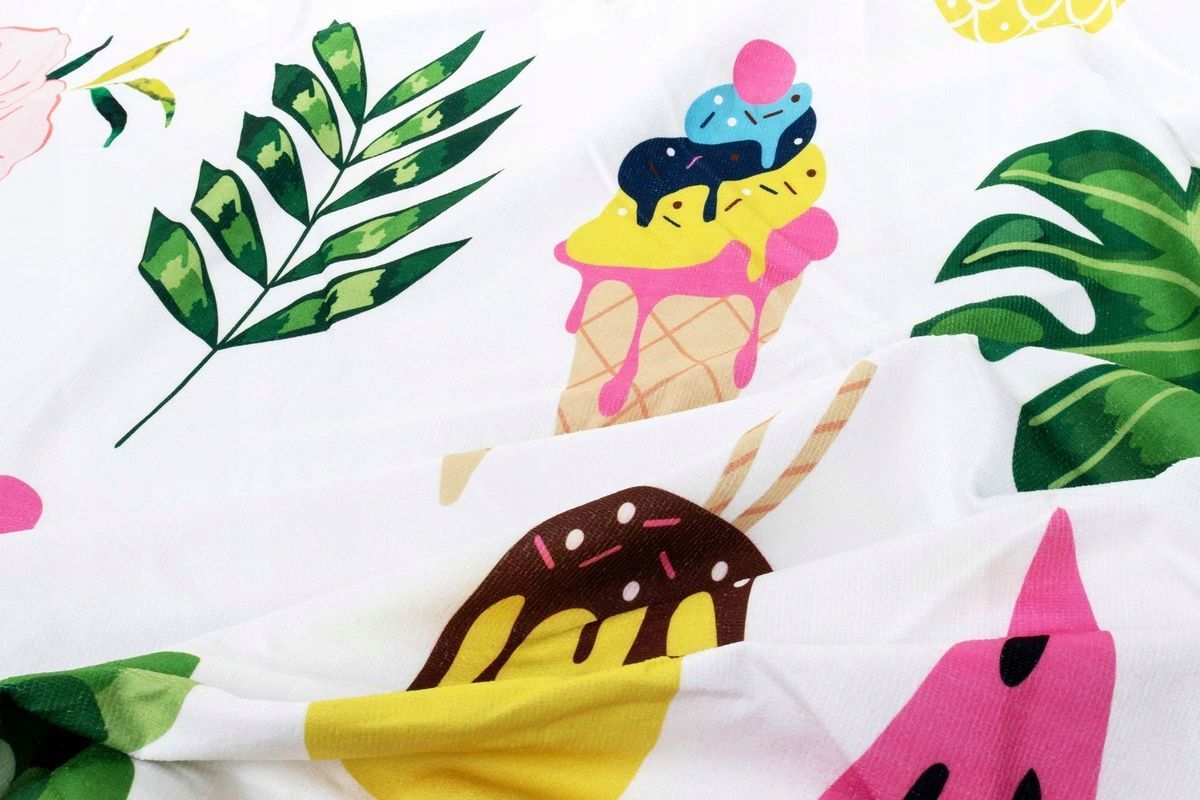 Ręcznik Koc Plażowy 150 cm Okrągły Mikrofibra Boho