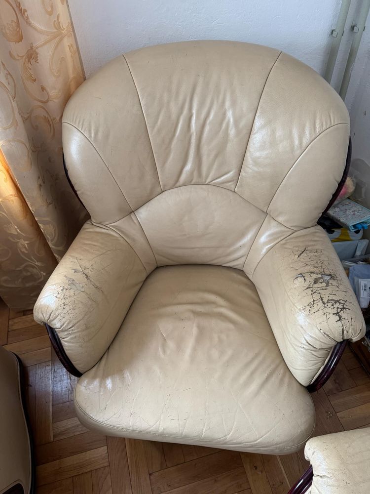 Komplet mebli skórzanych Kler 3+2+1