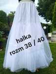 Ślubna halka roz. 38/40 biała/ dwie tiulowe falbany/ Stella