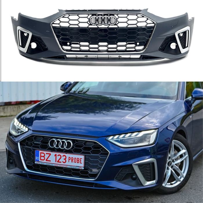 Бампер S line Audi A4 B9 2020-2025 бампер в сборе решетка накладка