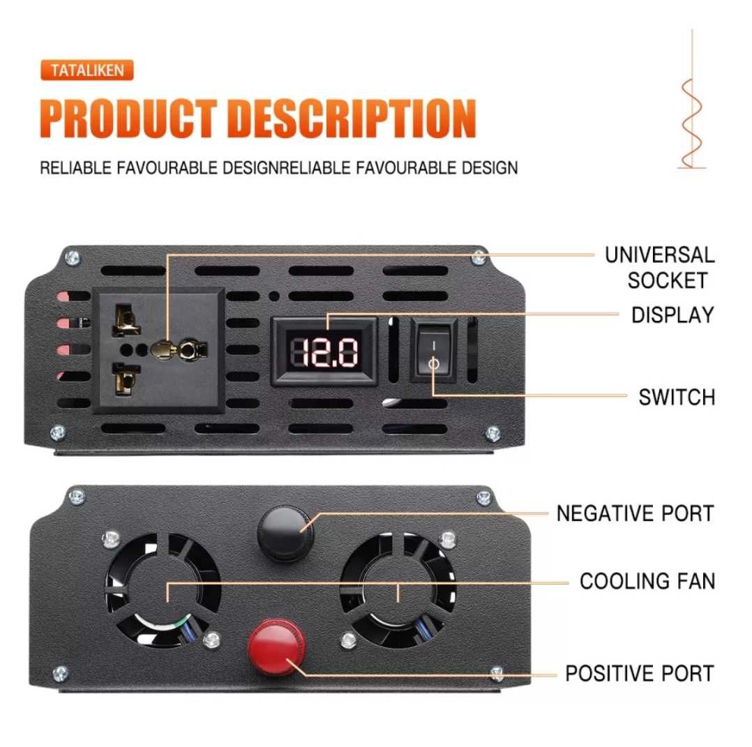 Інвертор ЧИСТИЙ СИНУС. В НАЯВНОСТІ! Є на 2600W, 2200W, 1500W