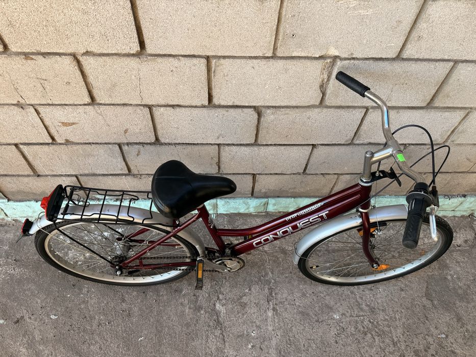 Велосипед Conquest Колёса 26 Открытая Рама из Европы Планетарка 3 скор