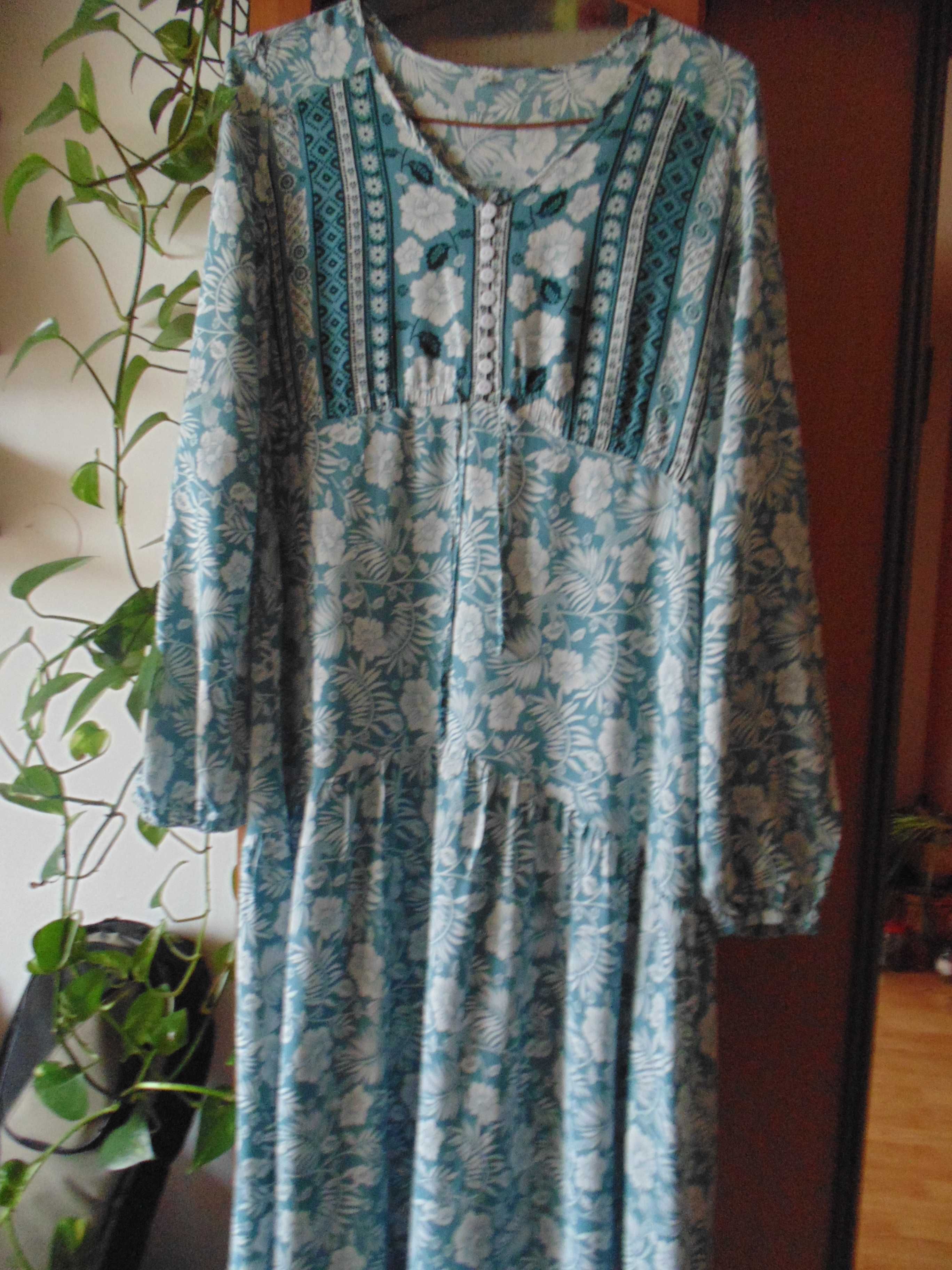 sukienka maxi, długa, size 42/XL