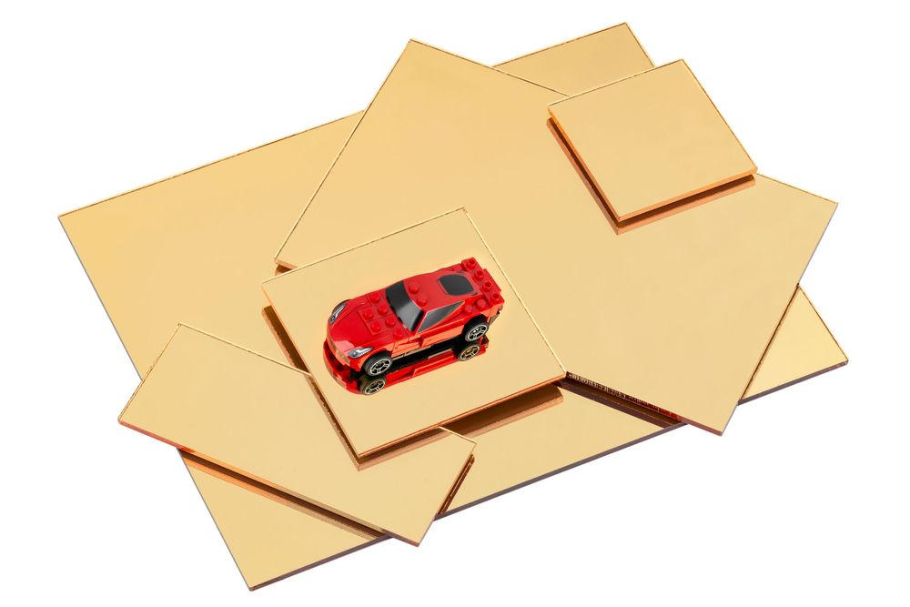 Pleksa pleksi plexi LUSTRO ZŁOTE 3mm cięta na wymiar