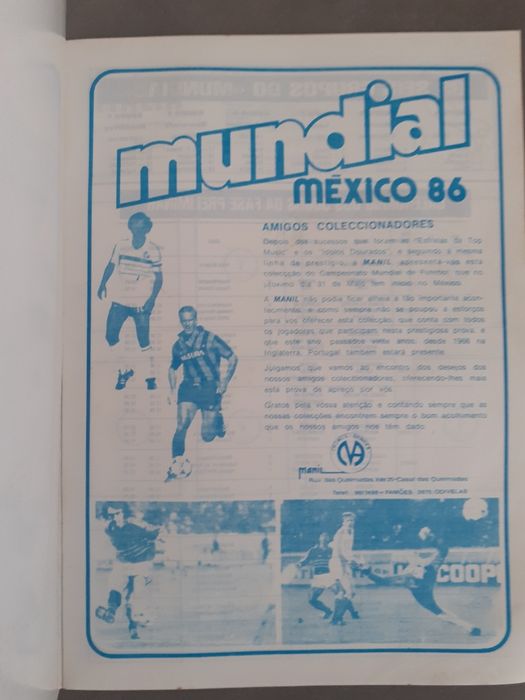 Caderneta cromos mundial México 86 (vazia)