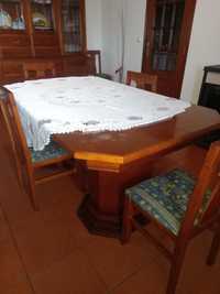 Mesa de jantar madeira maciça cerejeira (entrega zona  Pombal grátis)