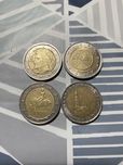 Conjunto de 4 moedas raras de 2€