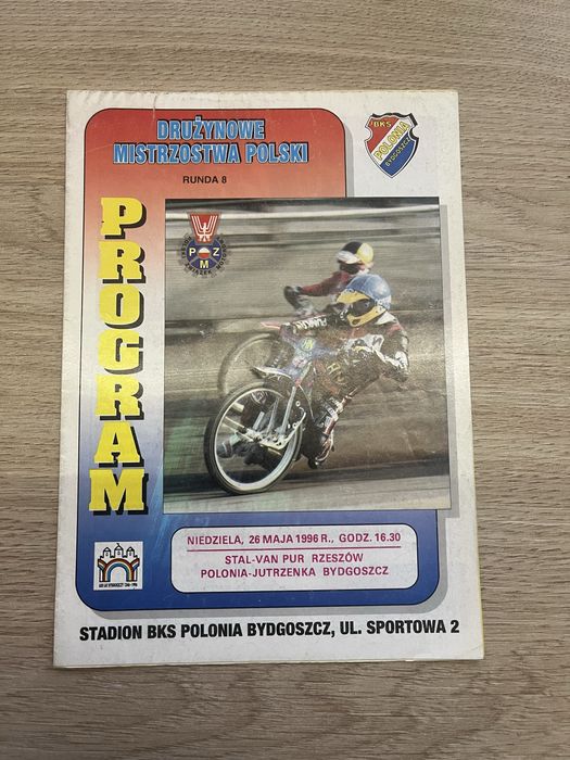 Polonia Bydgoszcz - Stal Rzeszów 26.05.1996 Program Żużlowy