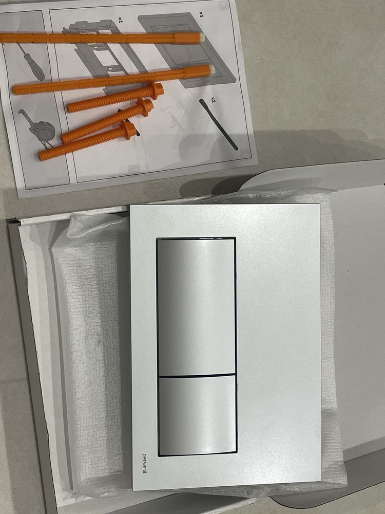 CERSANIT PRESTO II przycisk spłukujący chrom matowy