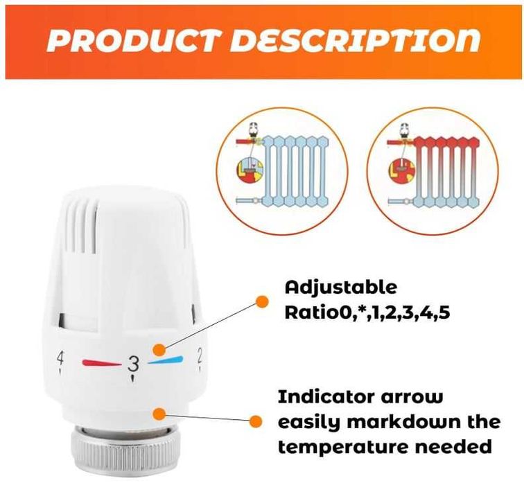 Głowica termostatyczna Nizirioo M30x1.5