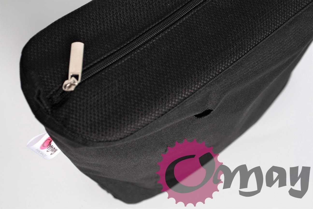 organizer OBAG STANDARD efektowna czarna struktura OMAY