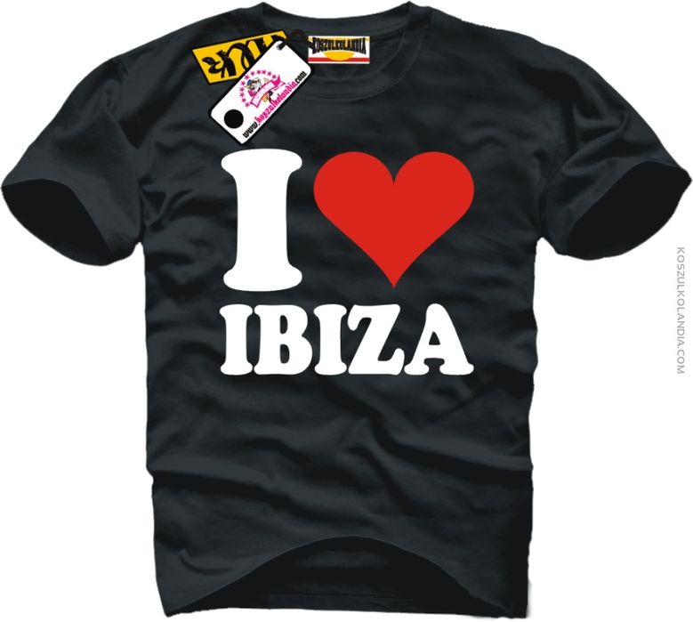 I love IBIZA Spain - koszulka męska z nadrukiem 8 rozmiarów NOWA !