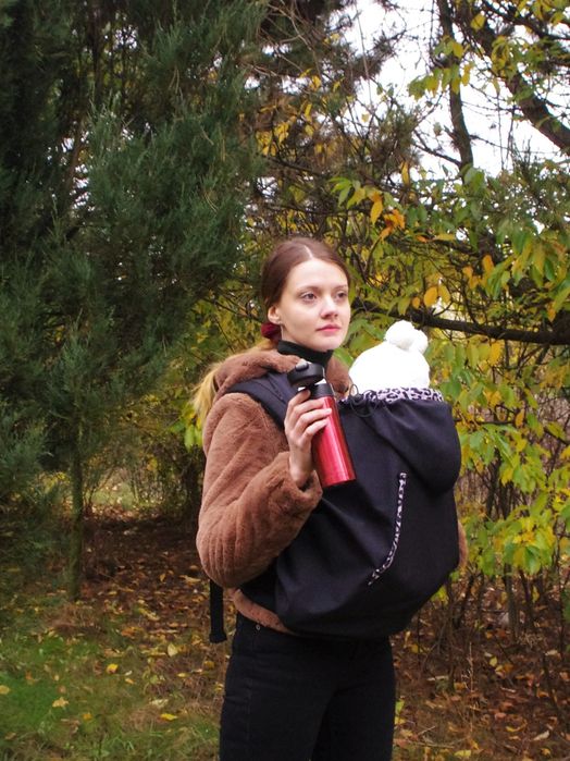 Softshell osłonka otulacz do chust nosidełek z odpinanym polarem