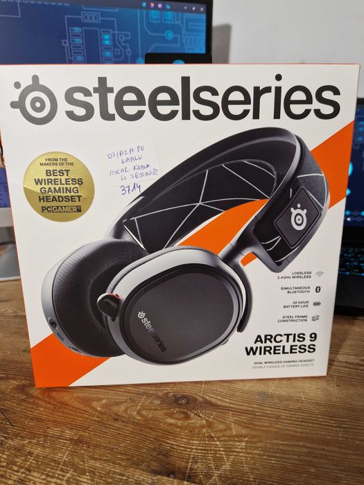 Słuchawki bezprzewodowe wokółuszne SteelSeries Arctis 9 (3714)