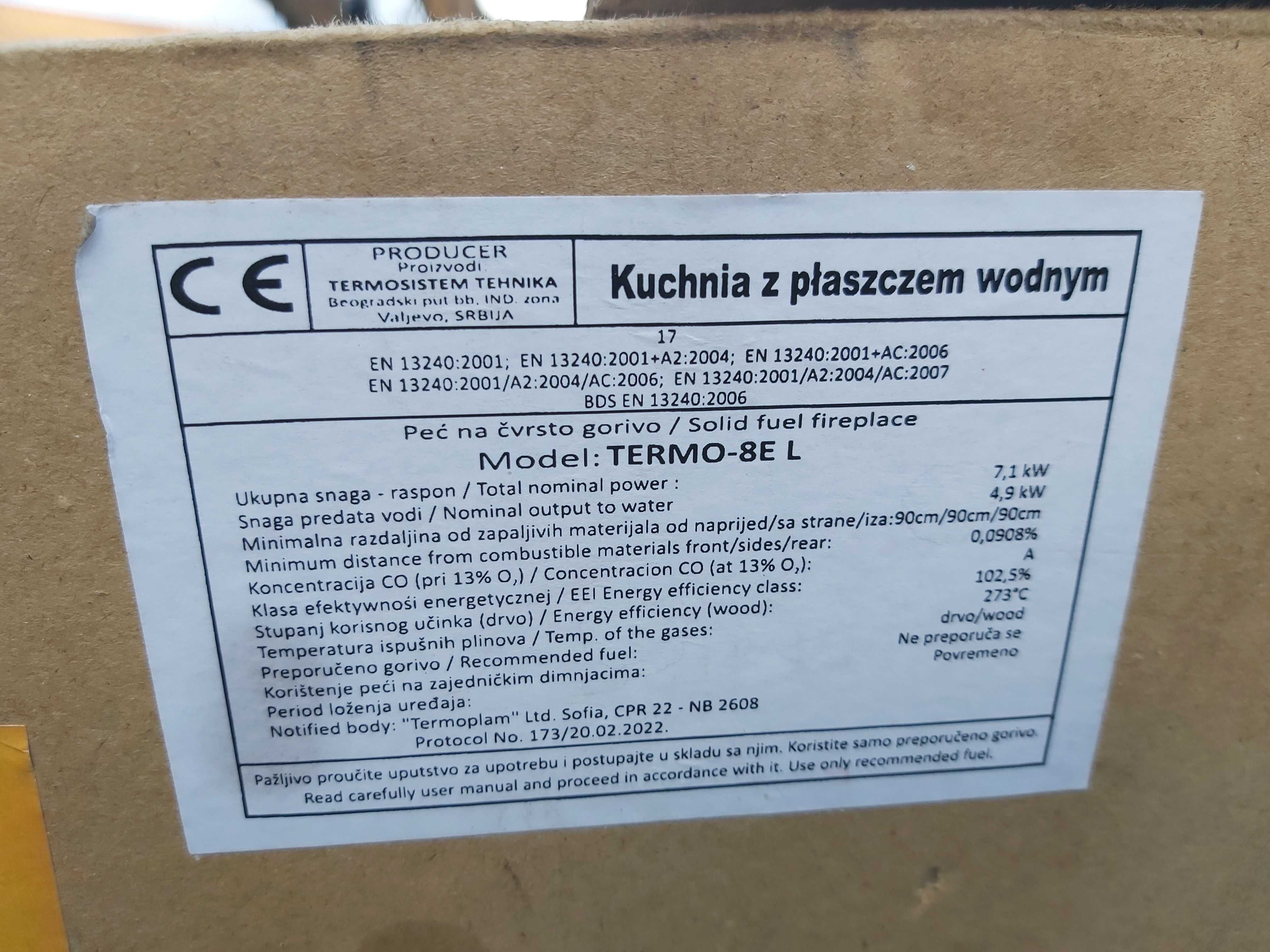 Nowa kuchenka z płaszczem wodnym TERMO 8E L