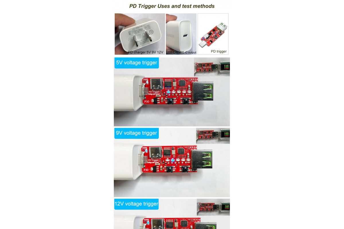 Триггер PD P30 5V 9V 12V 15V 20V PD2.0 PD3.0 Trigger Тригеры