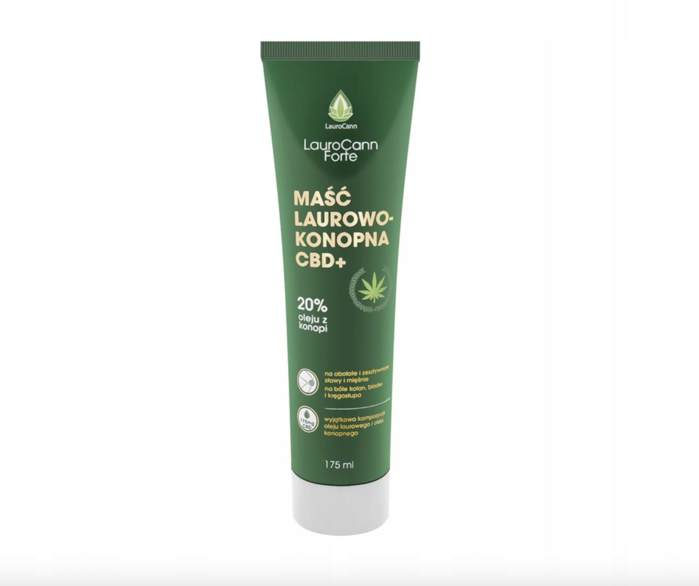 LauroCann Forte maść konopna Olej konopny 20% z CBD i laurowy 175 ml