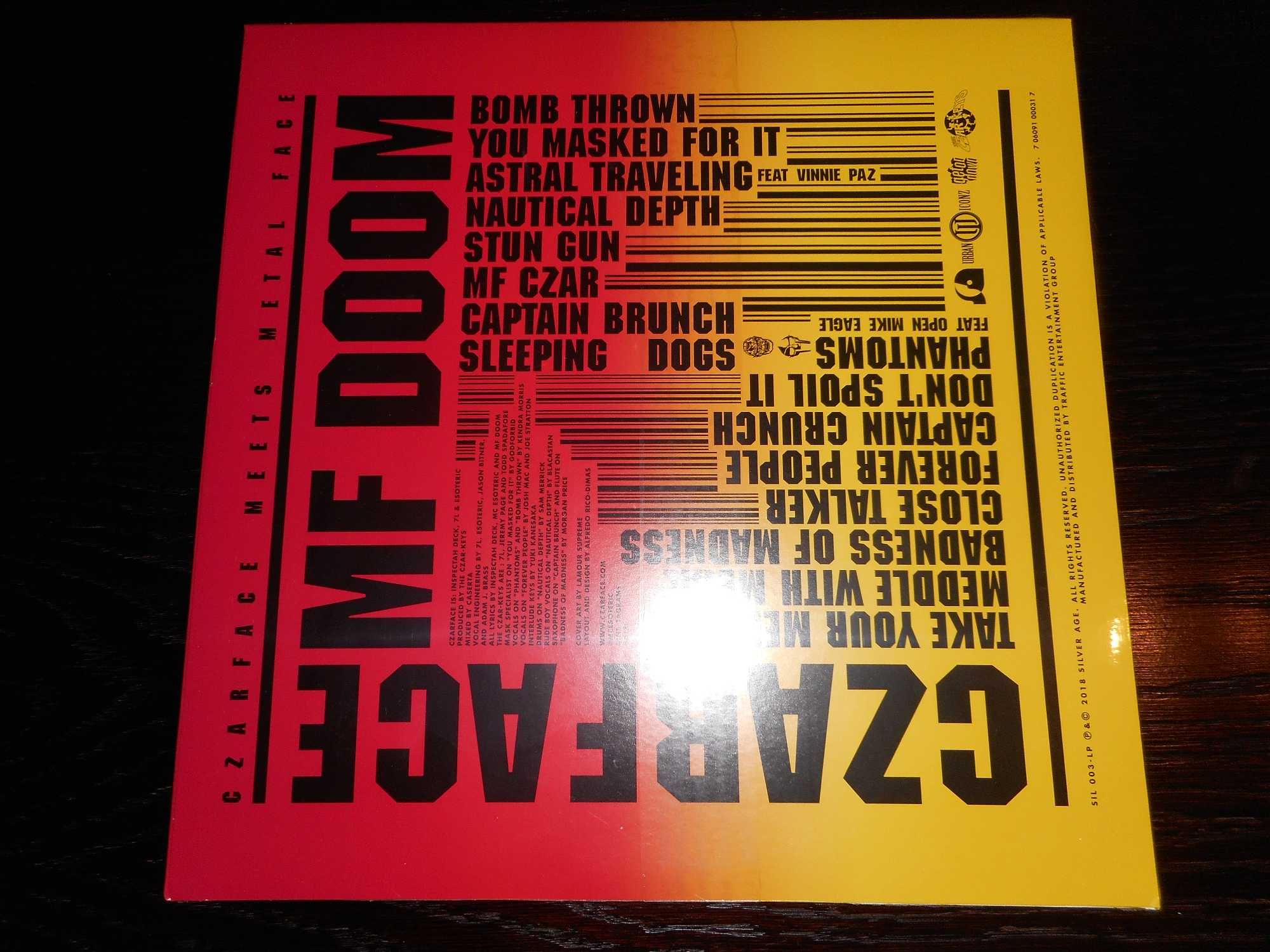 Czarface MF Doom Metal Face płyta winylowa NOWA FOLIA rap HIP-HOP