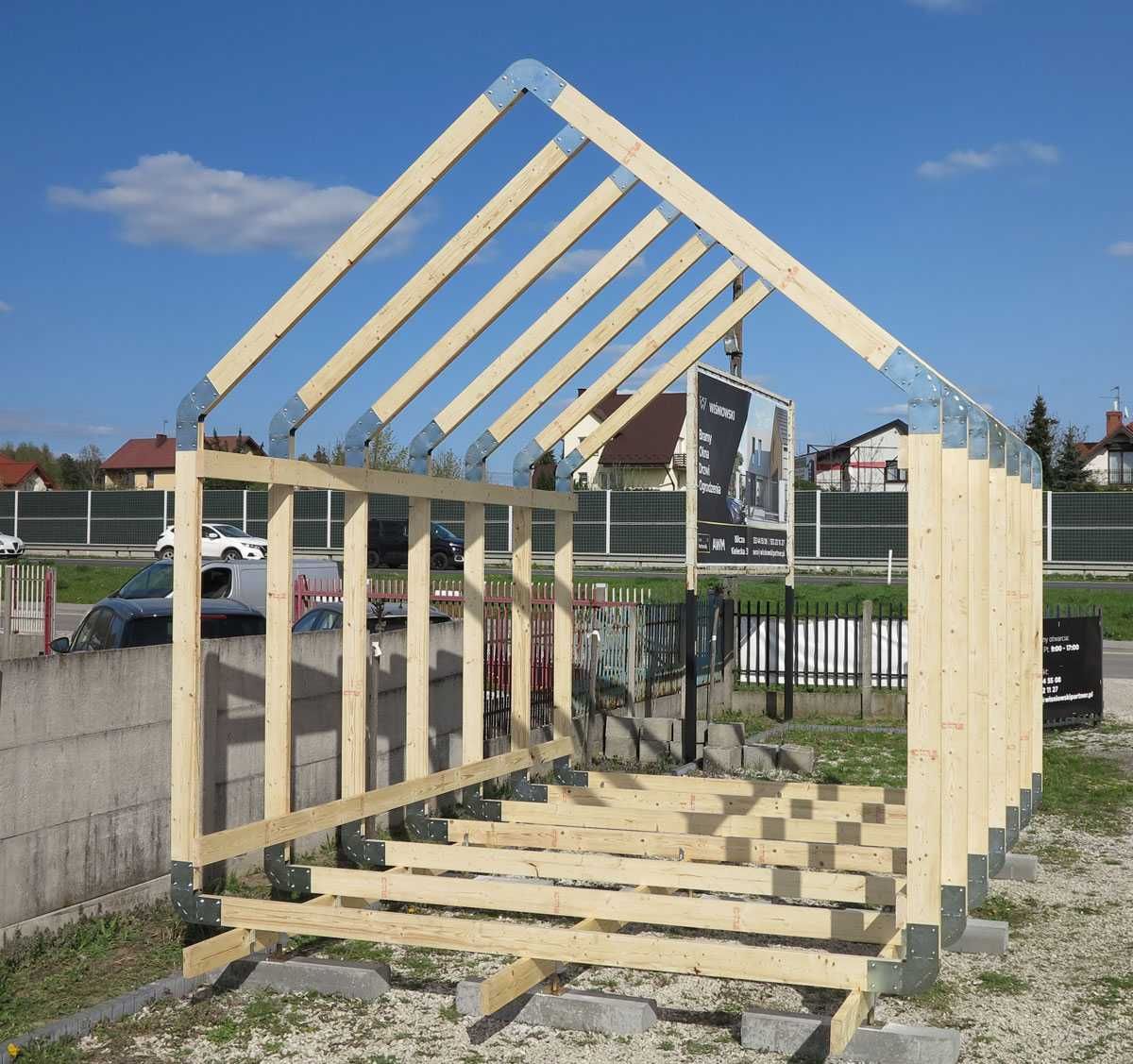 NOWOCZESNA STODOŁA - drewniana konstrukcja szkieletowa domku