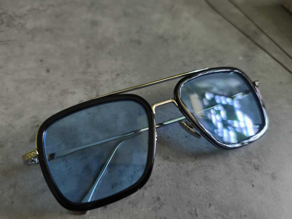 OKULARY przeciwsłoneczne - niebieskie