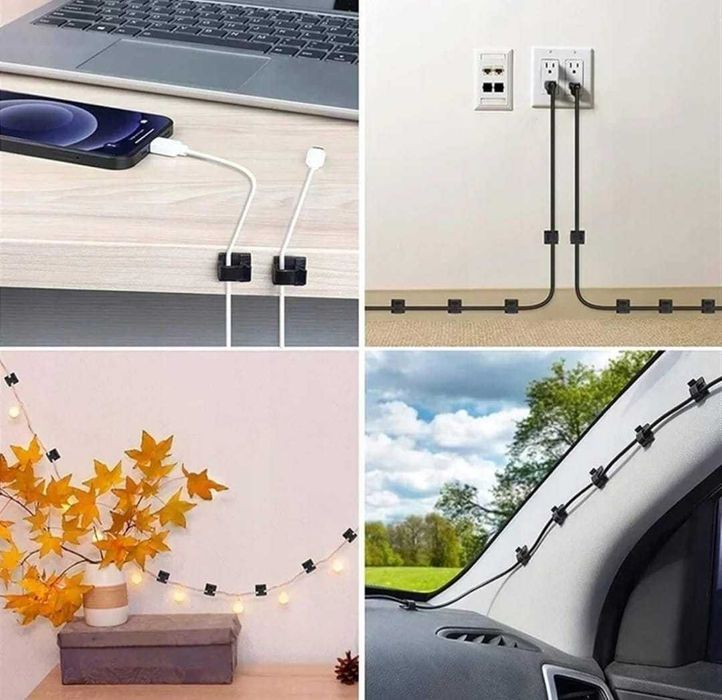 Uchwyty na Kabel – Do Porządkowania Kabli (20 elementów)
