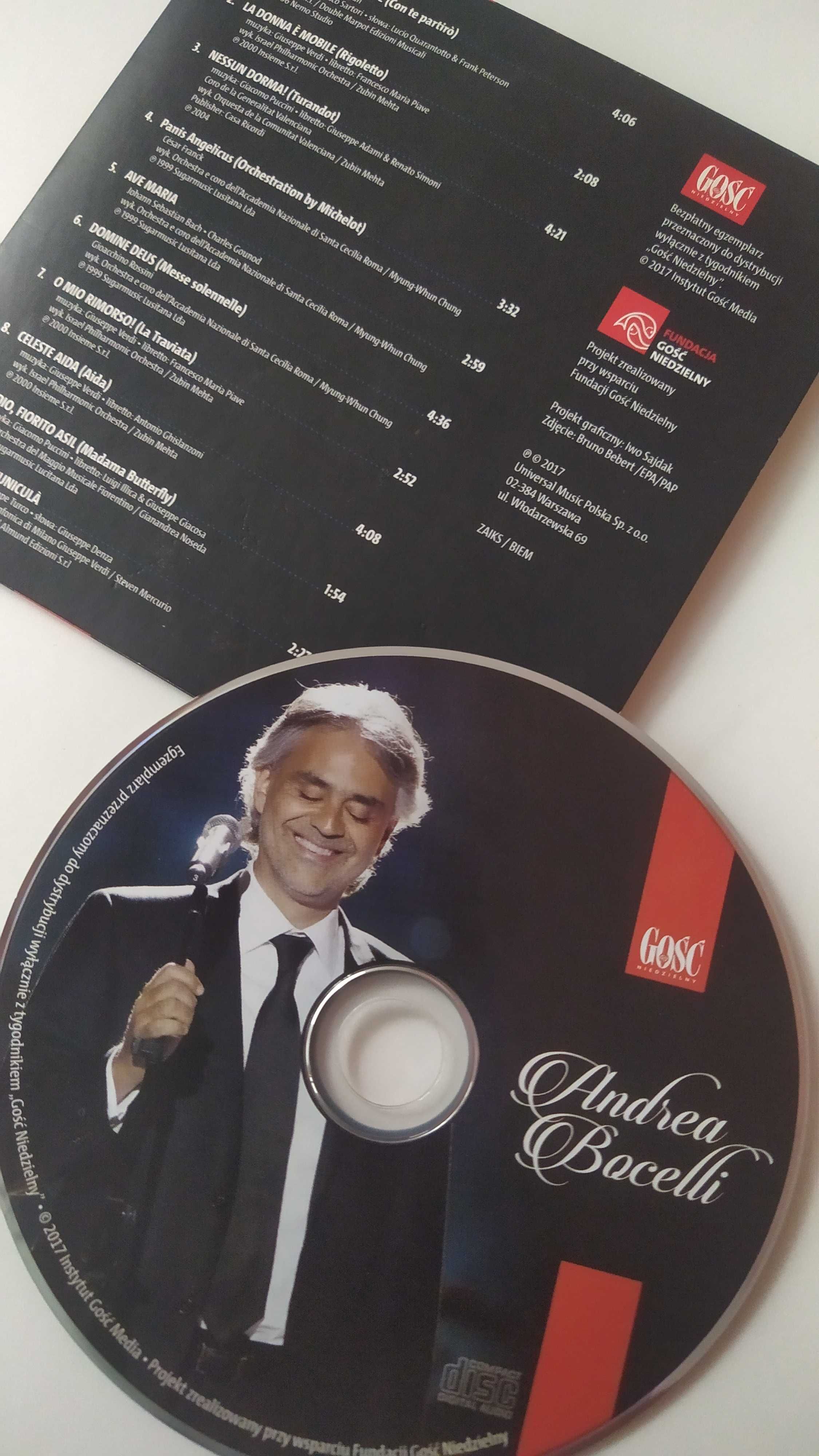 Andrea Bocelli płyta CD wyd gazetowe Gość Niedzielny