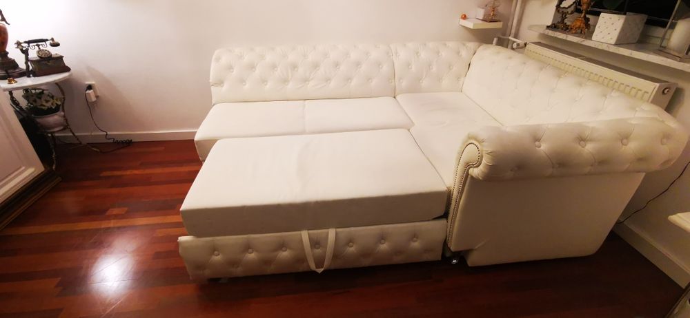 Sprzedam narożnik z funkcją spania typu CHESTERFIELD  2.20×1.75x80