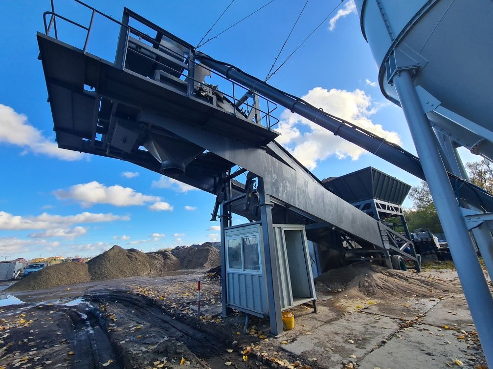Powertec Nowy mobilny węzeł betoniarski 60m3/h poj. Mieszarki 1,5m3
