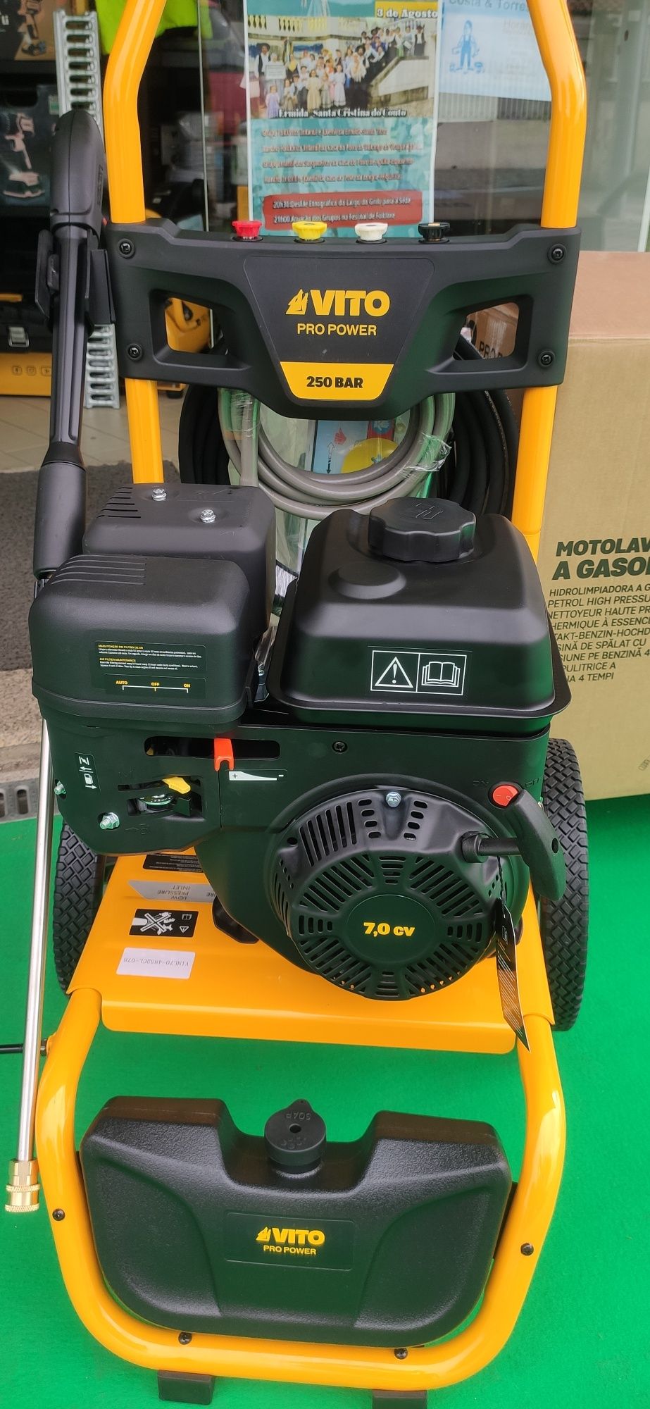 Máquina Lavar a Pressão a Gasolina Vito 250 Brs Motor 207Cc 7 CV
