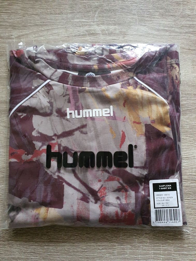 Koszulka sportowa oversize Hummel, rozmiar 152 cm, nowa z metką, dziew