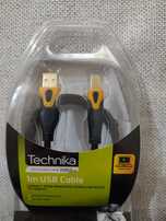 Kabel USB 1m pozłacane styki