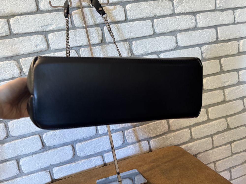 Torba shopper skórzana czarna
