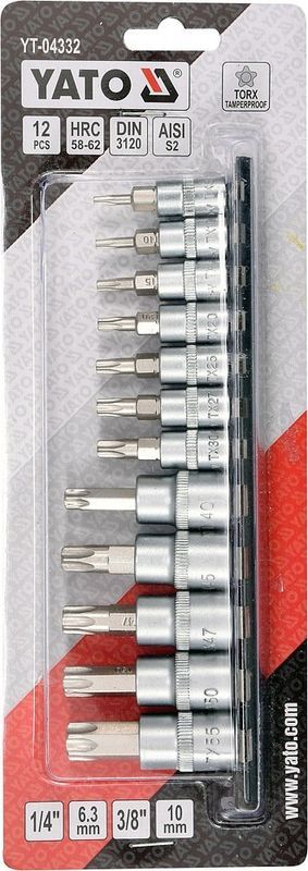 Zestaw kluczy torx na szynie 12szt Yato Yt-04332