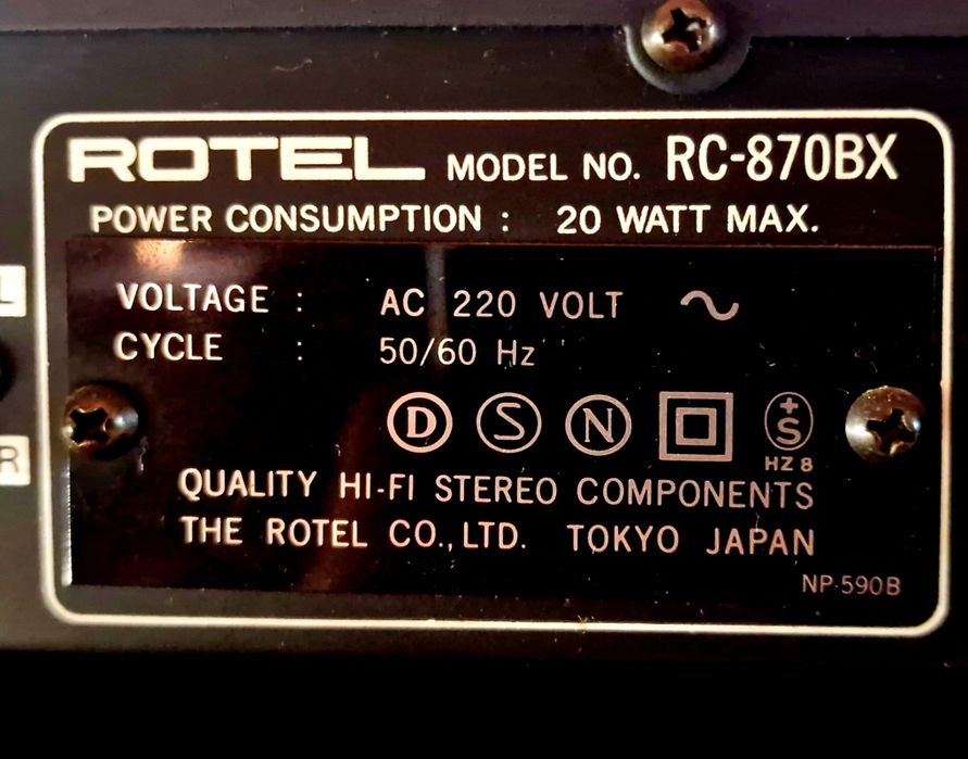 Pré Amplificador ROTEL RC-870BX