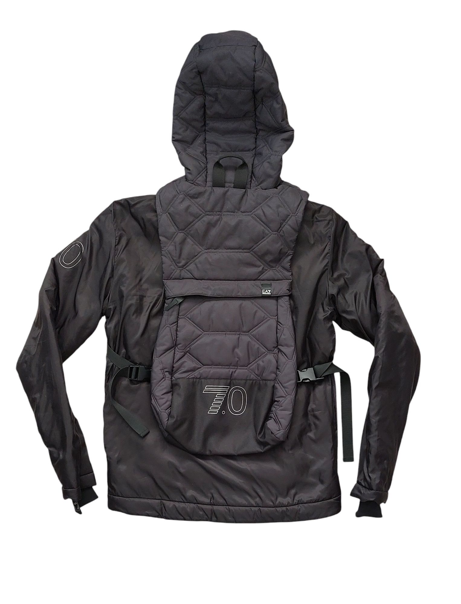 EA7 emporio armani nowa ocieplana kurtka z odpinanym plecak/kapturem r