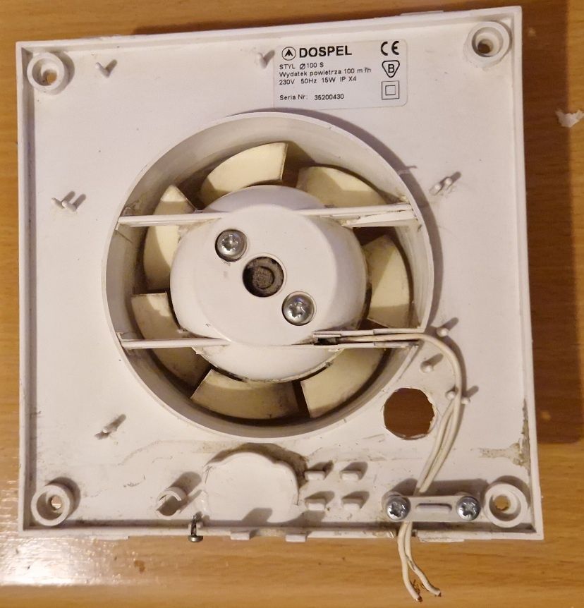 Wentylator wyciąg łazienkowy DOSPEL S Q100 średnica 10 cm  moc 15W